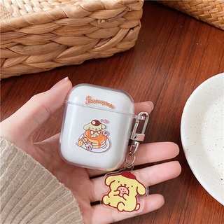 【Case Home】เคสหูฟัง แบบใส ลายสนูปปี้ พร้อมจี้ห้อย สําหรับ Airpods 1-2 Pro 3