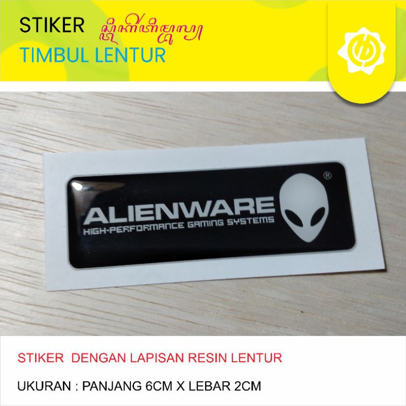 Alienware Emblem สติ๊กเกอร์นูนแบบยืดหยุ่น 6x2ซม | Shopee Thailand