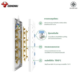ภาพขนาดย่อของภาพหน้าปกสินค้าปลั๊ก ปลั๊กพ่วง ปลั๊กไฟ usb กำลังไฟ 10A-16A 2300W-4000W ปลอดภัย มาตราฐาน มอก. คุณภาพดี ทำจากทองเหลือง จากร้าน elighting.th บน Shopee
