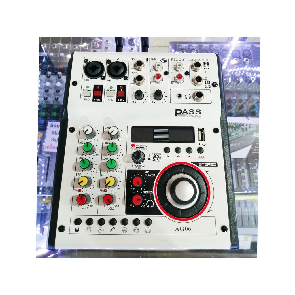 มิกเซอร์-mixer-pass-2-in-1-ag06-เป็นมิกเซอร์-พร้อมไมค์ลอย-มิกเซอร์-พาส