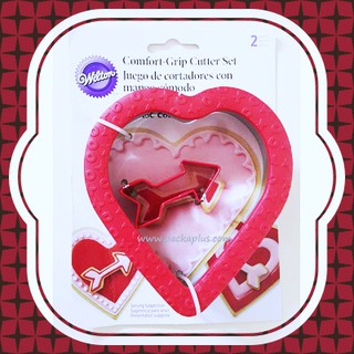 พิมพ์กด Wilton Comfort-Grip Cookie Cutter Arrow+Heart  พิมพ์กดคุกกี้ ฟองดอง ขนมปัง แซนวิช ผัก รูปหัวใจ