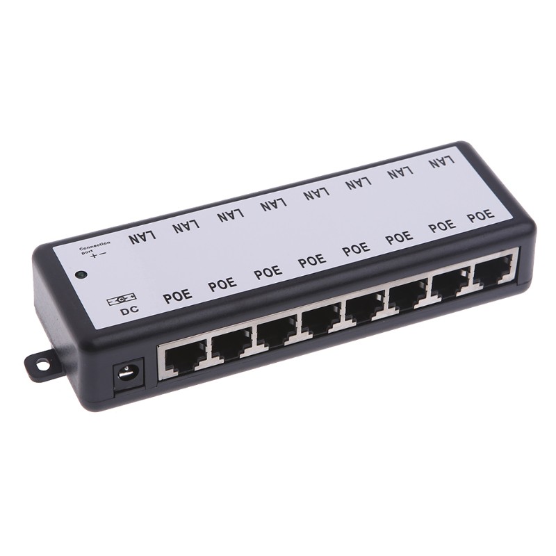 8-port-poe-injector-for-cctv-surveillance-ip-cameras-power-over-ethernet-adapter