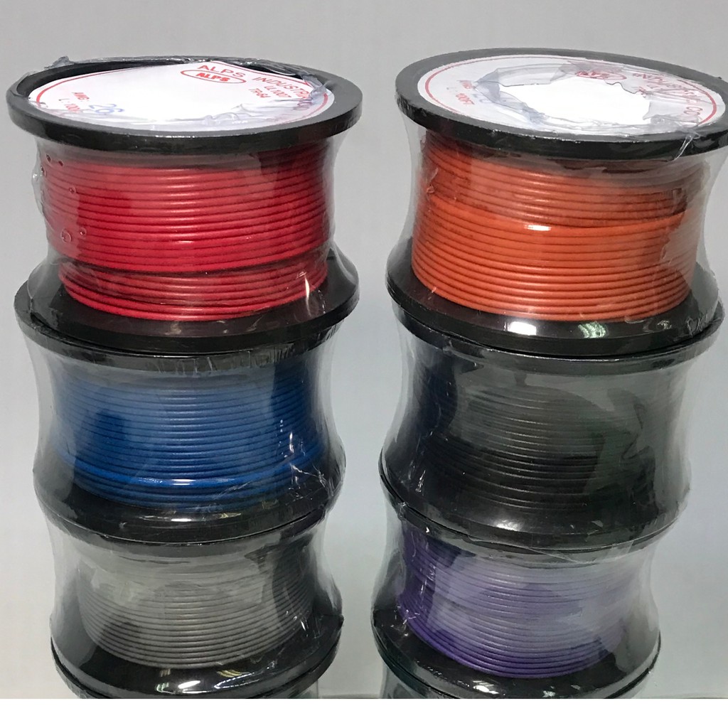 ภาพสินค้าAWG26 UL1007 สายไฟอ่อน AWG เบอร์ 26 HOOK UP WIRE 80C 300V 100FT = 30M THAIWONDERFUL จากร้าน vrungroj174 บน Shopee ภาพที่ 2