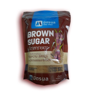 มิตรผลน้ำตาลทรายแดง Mitr Phol มิตรผล Brown Sugar (หอมหวานจากน้ำอ้อยแท้100%) ขนาด 500 กรัม