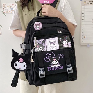 Sanrios Kuromi My Melody กระเป๋าเป้สะพายหลัง กระเป๋านักเรียนญี่ปุ่น น่ารัก ความจุขนาดใหญ่ JK อะนิเมะ กระเป๋าสะพายไหล่ สําหรับคอสเพลย์ กระเป๋าสะพายข้าง