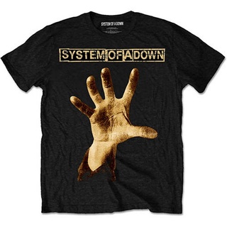 เสื้อยืดโอเวอร์ไซส์🔥 เสื้อยืดลําลอง แขนสั้น พิมพ์ลาย System of a Down Hand Heavy Metal Rock สําหรับผู้ชาย 869943 🔥S-4X