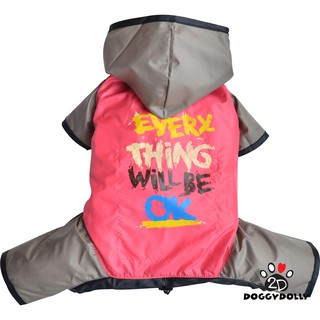 Pet clothes -Doggydolly เสื้อกันฝน Raincoat  เสื้อผ้าแฟชั่น เสื้อผ้าสัตว์เลี้ยง เสื้อผ้าสุนัข DR070