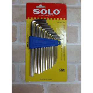 Solo โซโล ประแจ หกเหลี่ยม ประแจตัวแอล 13 ชิ้น รุ่น907