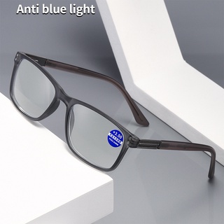 ใหม่ แว่นตาอ่านหนังสือป้องกันแสงสีฟ้าสำหรับผู้ชาย แว่นอ่านหนังสือป้องกันรังสีเลนส์ไนลอนคุณภาพสูง
