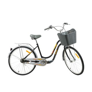 จักรยานแม่บ้าน จักรยานแม่บ้าน LA SMILE 26 นิ้ว สีดำ จักรยาน กีฬาและฟิตเนส CITY BIKE LA SMILE 26