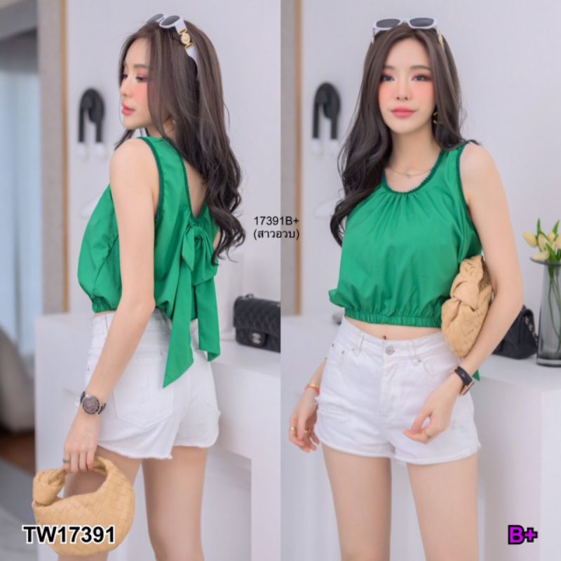 pe17391-เสื้อ-สาวอวบ-เสื้อคอกระเช้าประยุกต์