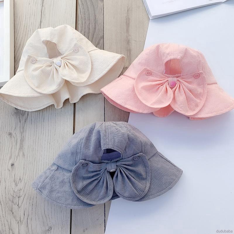 dudubaba-หมวกเจ้าหญิง-ผูกโบ-สีพื้น-สำหรับเด็ก