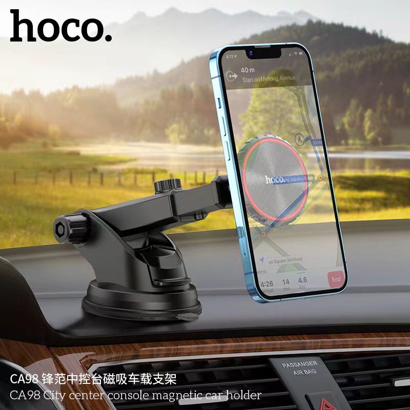hoco-ca98-magnetic-car-holder-ที่วางโทรศัพท์มือถือในรถยนต์แบบแม่เหล็ก-ตั้งบนคอนโซลหรือกระจก
