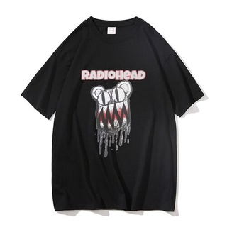 แฟชั่น เสื้อยืด พิมพ์ลาย Radiohead Rockindie Rock สไตล์สตรีท