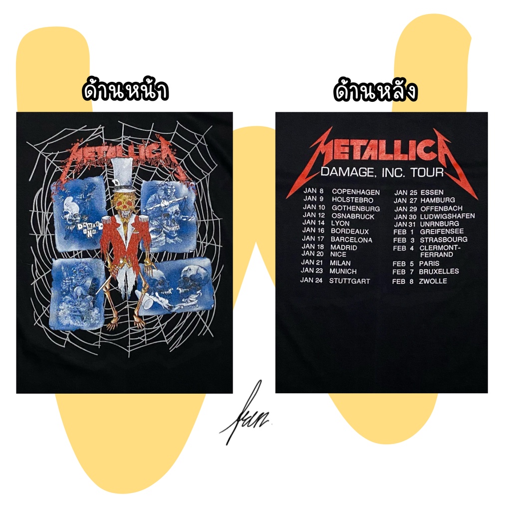 ส่งฟรี-เสื้อวง-metallica-แมงมุม-เสื้อยืดแฟชั่น-ชาย-หญิง-เสื้อวง90-เสื้อยืดวินเทจ-เสื้อทัวร์-ราคาส่งถูกที่สุดเสื้อดำ