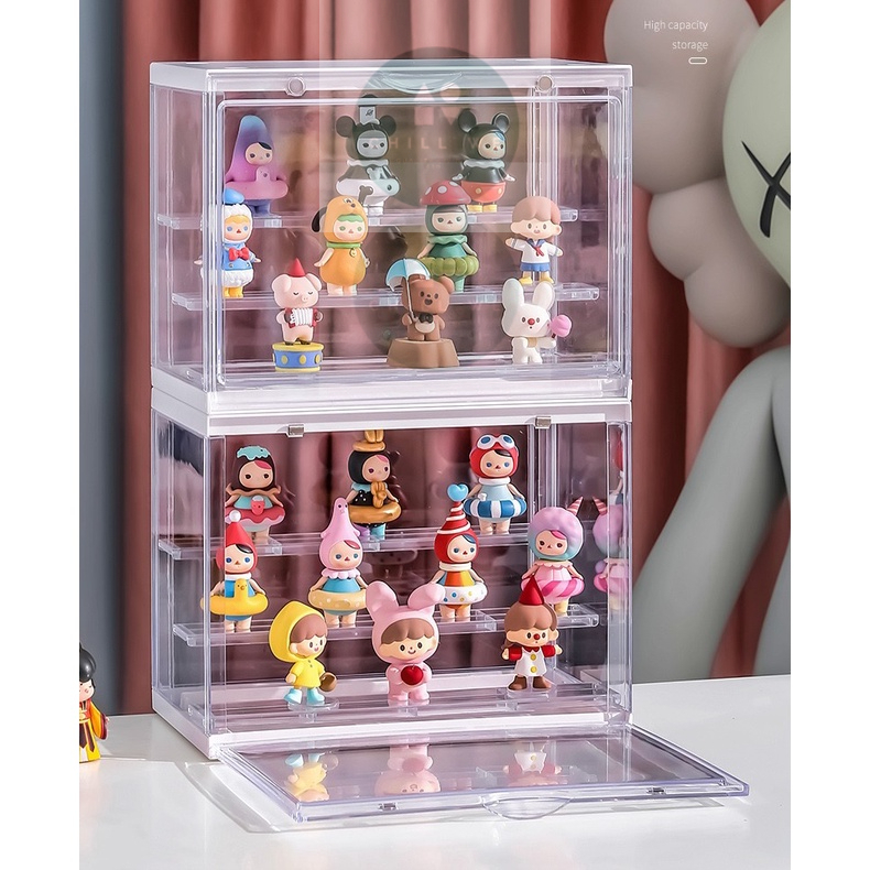 ภาพหน้าปกสินค้ากล่องฟิกเกอร์ ตู้โมเดล ตู้โชว์ตุ๊กตา ญี่ปุ่น 3 ชั้น Mini figure Toy Model Display Shelf จากร้าน chillwee บน Shopee