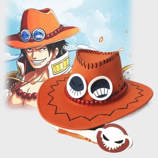 (พร้อมส่ง🎉) หมวกอนิเมะ One Piece คอสเพลย์ตัวการ์ตูนเอซ หมวกคอสเพลย์ ของขวัญ หมวกกันแดดเท่ๆ