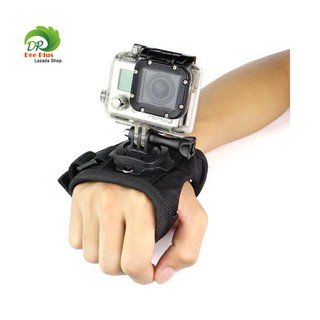 360 Degree Rotating Glove Style Wrist Strap Band Mount Hand Palm Belt Lanyard Holder with Screw for GoPro SJCam Yi