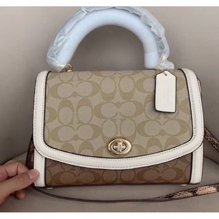 Coach TOP HANDLE SATCHEL WITH SIGNATURE CANVAS