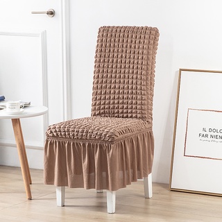 ผ้าคลุมเก้าอี้ แบบหนา พร้อมกระโปรง สีดํา สีม่วง