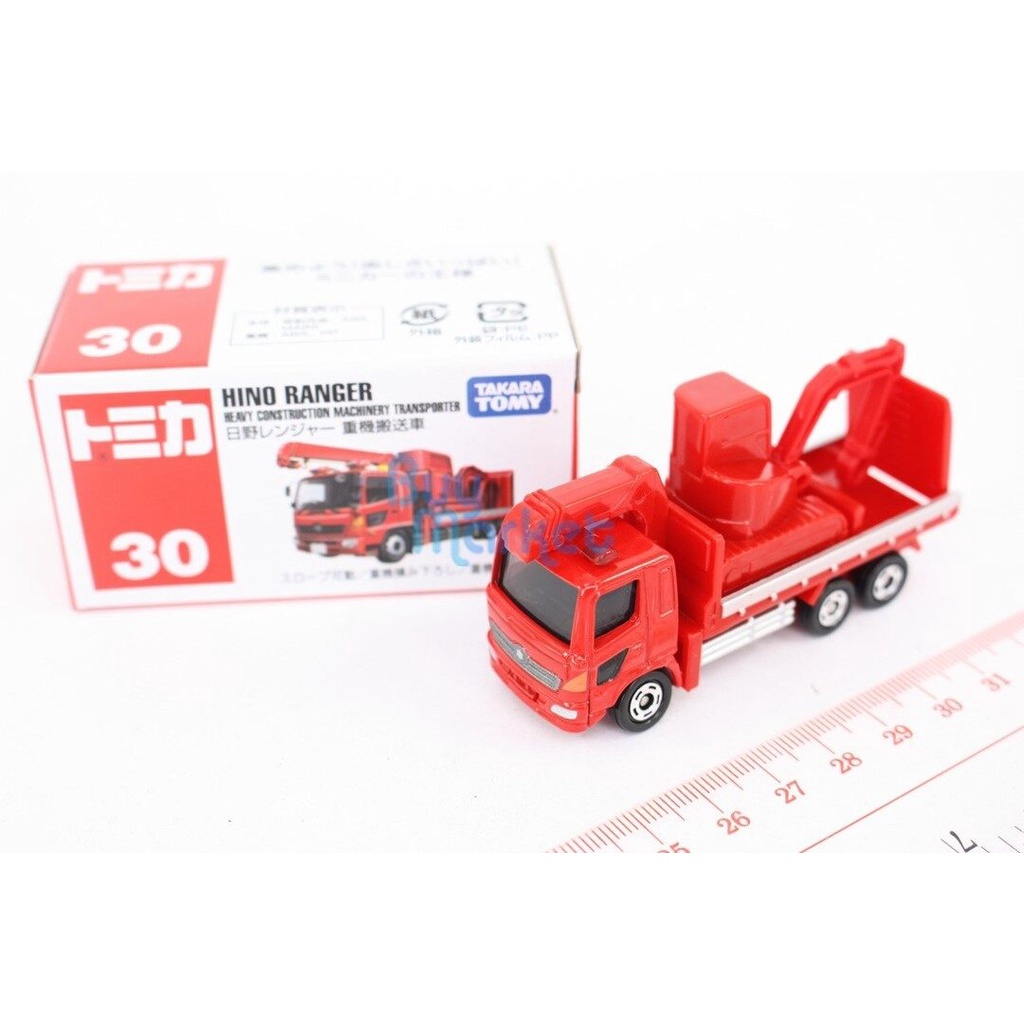 ต้นฉบับ-takara-tomy-tomica-30-hino-ranger-เครื่องจักรกลหนักรถของเล่น-red-diecast