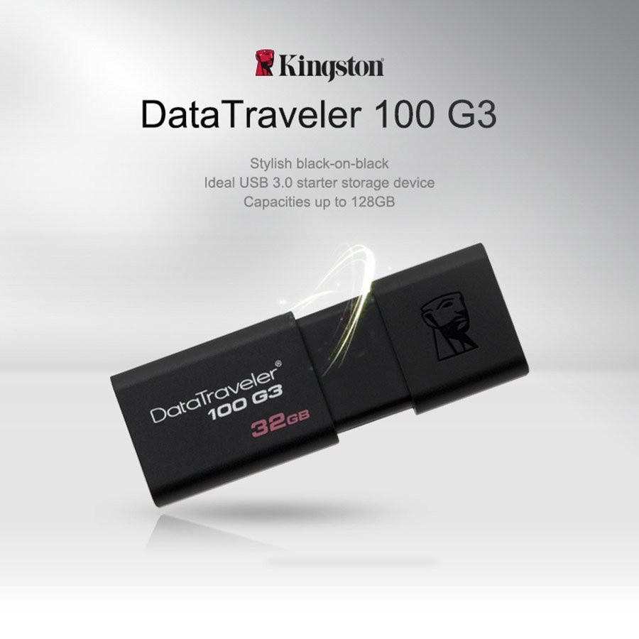 ภาพสินค้าแฟลชไดร์ฟ แฟลชไดร์ USB Kingston 3.1 DataTraveler 100 G3 32GB 16GB 64GB USD จากร้าน jx_bangkok บน Shopee ภาพที่ 3