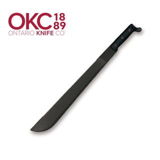 มีดสปาต้า Ontario 18" รุ่นหลังเลื่อย ไม่มีการ์ด ของแท้ 100% MADE in USA พร้อมปลอกสีดำ