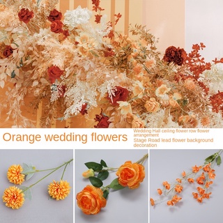 ดอกไม้ประดิษฐ์ ดอกซากุระหิมะ สีส้ม สําหรับตกแต่งเพดาน งานแต่งงาน