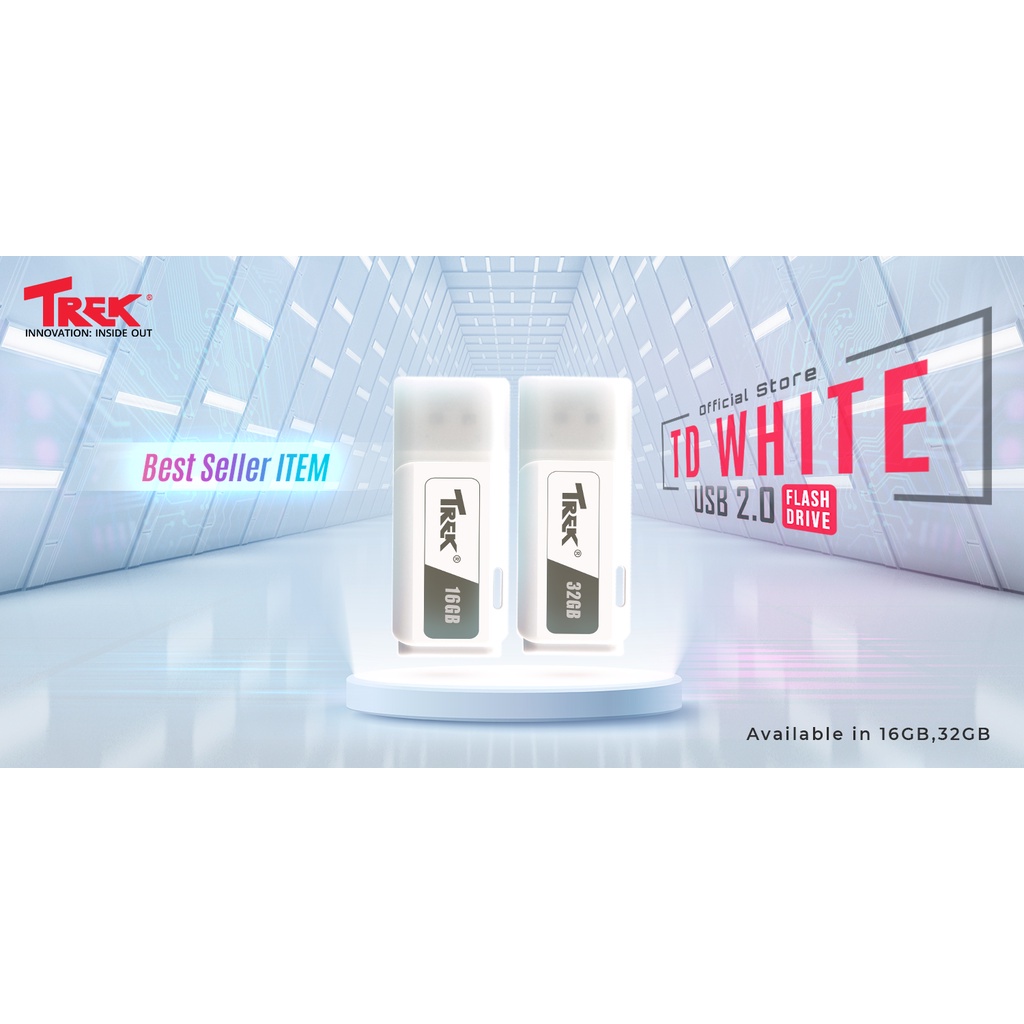 ภาพสินค้าTrek TD White แฟลชไดร์ฟรุ่นสีขาว พิเศษราคาถูก อัพโหลดข้อมูลเร็วและพกพาสะดวก USB 2.0 Flash Drive (16GB/32GB) จากร้าน thumbdriveplusth บน Shopee ภาพที่ 3
