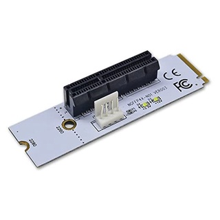ภาพขนาดย่อของภาพหน้าปกสินค้าNGFF M.2 to PCI-E 4X Riser Card M2 Key M to PCIe X4 Adapter with LED Voltage Indicator for ETH Bitcoin Miner Mining จากร้าน mayige9.th บน Shopee