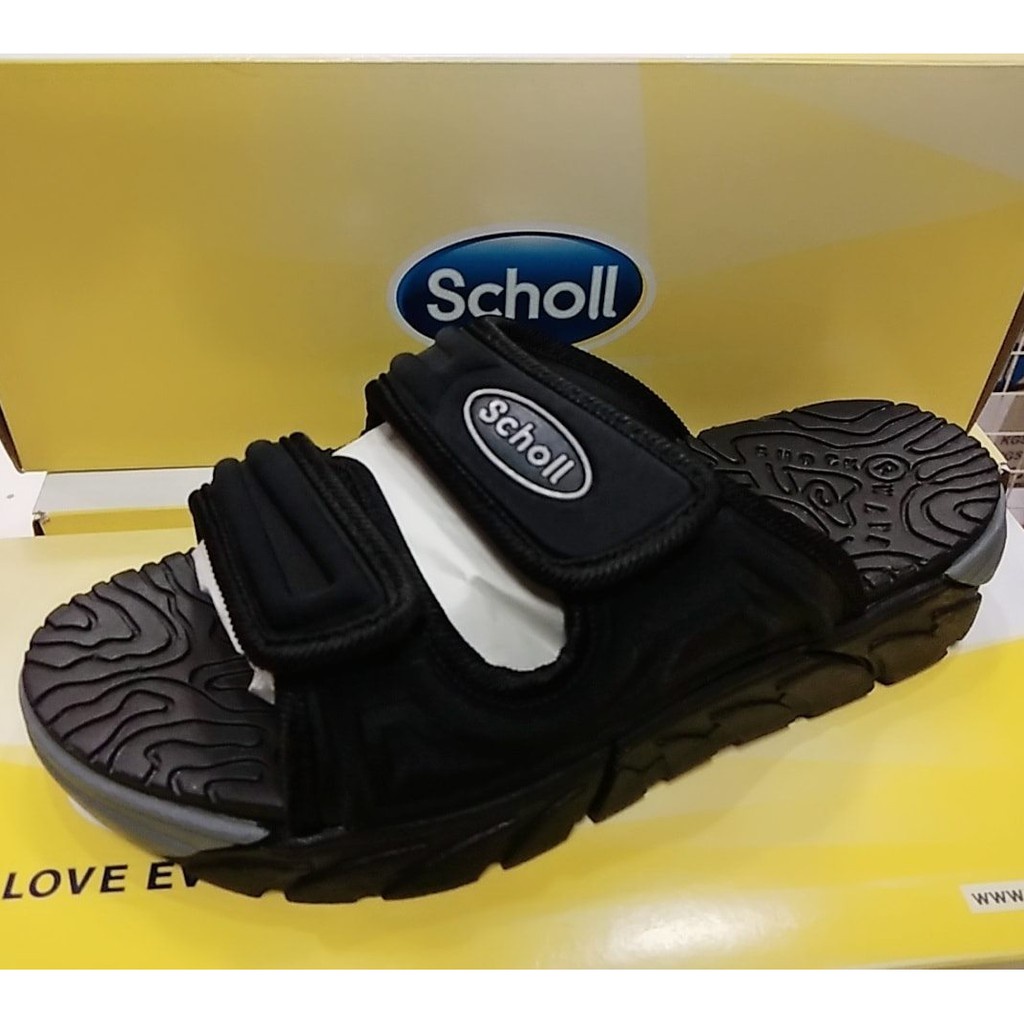 scholl-รองเท้าแตะแบบสวม-รุ่น-cyclone-สีดำ-เทา