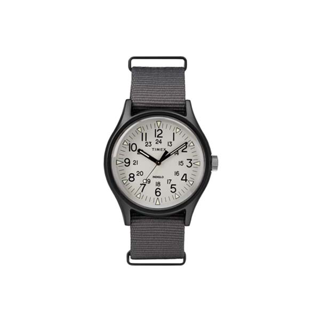 Timex TW2T10500 MK1 Aluminum นาฬิกาข้อมือผู้ชาย สายผ้า สีเทา หน้าปัด 40 มม.