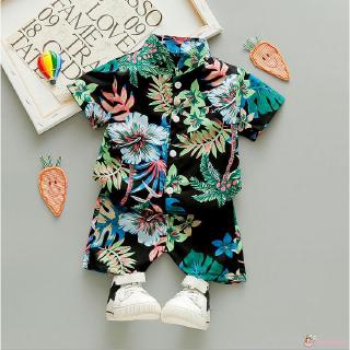 ภาพหน้าปกสินค้าღ♛ღBaby Boys Clothes Sets Floral Print Short Sleeve T Shirts Tops+Shorts Holiday Summer Outfit 1-6Y ที่เกี่ยวข้อง