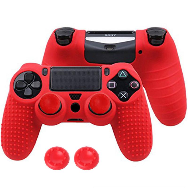 ภาพหน้าปกสินค้าเคสซิลิโคนกันลื่น + ฝาจอยสติ๊ก 2 สำหรับ Dualshock 4 PS 4 Controller ซึ่งคุณอาจชอบสินค้านี้