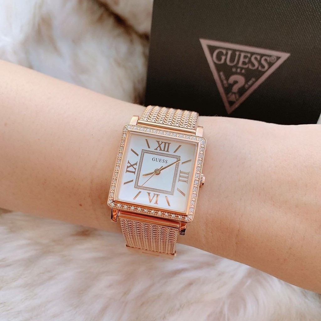 นาฬิกาผู้หญิง-guess-highline-rose-gold-dial-rose-gold-stainless-steel-ladies-watch-w0826l3