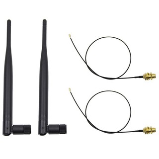 ภาพหน้าปกสินค้า2 x 6dBi 2.4GHz 5GHz Dual Band WiFi RP-SMA Antenna + 2 x 35cm U.fl / IPEX Cable COD ที่เกี่ยวข้อง
