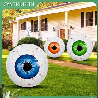 ตกแต่งลูกตาฮาโลวีนบ้านพลาสติกน่ากลัว Bloodshot Eyeballs บอลลูน Props สวนกลางแจ้ง Yard ตกแต่ง Cyn