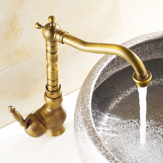 ก๊อกน้ำทองแดงโบราณ ย้อนยุค สวยงาม หรูหรา ก๊อกน้ำอ่างล้างหน้า. ก๊อกน้ำห้องครัว ก๊อกน้ำร้อนและน้ำเย็น พร้อมส่งบางรายการ