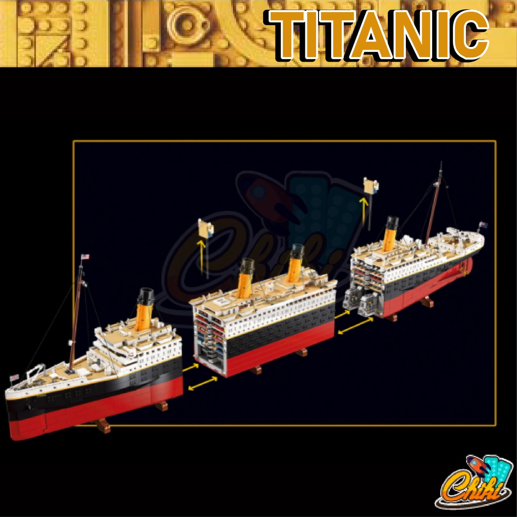 ชุดตัวต่อ-เรือไททานิคลำใหญ่-titanic-ยาว-135-เซนติเมตร-no-99023-no-1881-จำนวน-9-090-ชิ้น