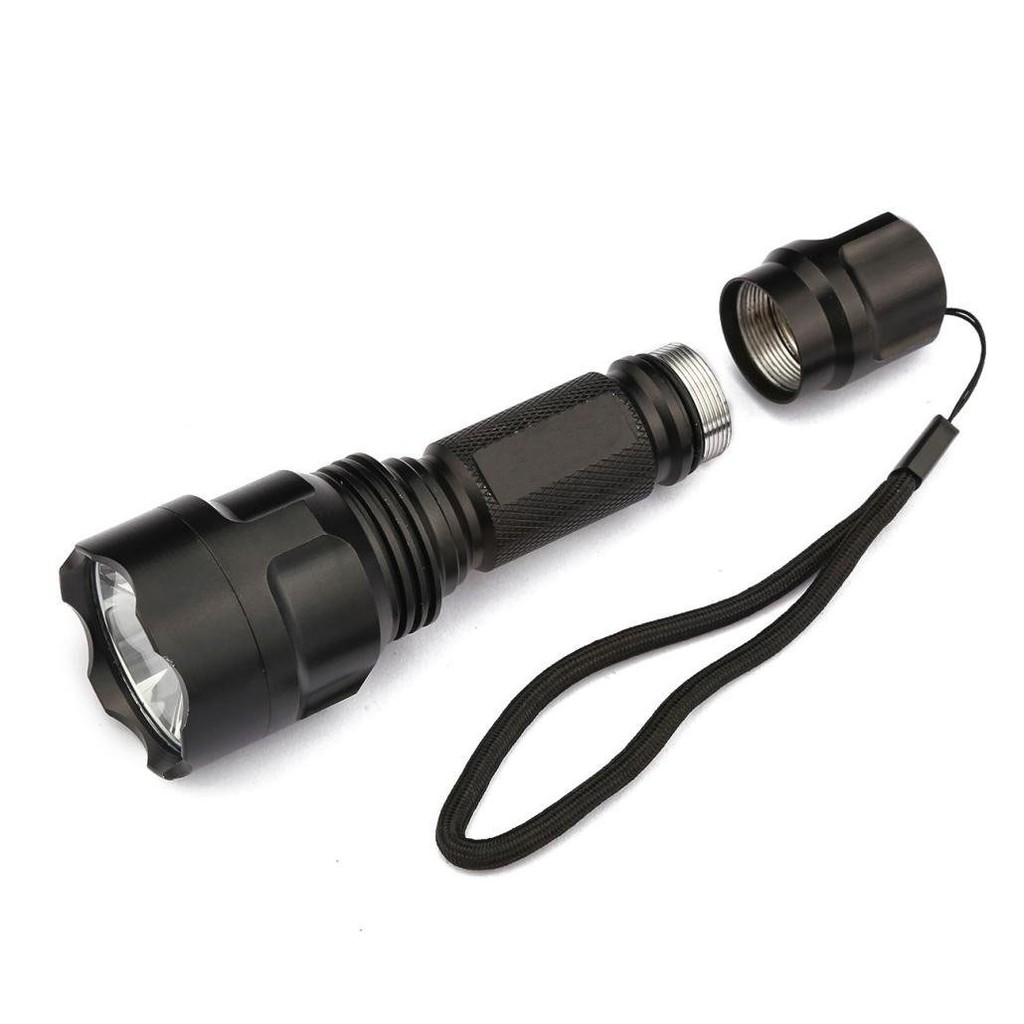 ไฟฉาย-2000lm-c8-cree-xm-l-t6-led-18650-flashlight-5-mode-torch-tactical-light-lamp