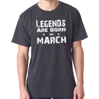 เสื้อยืดโอเวอร์ไซส์เสื้อยืด พิมพ์ลาย Legends are Born in March เหมาะกับของขวัญวันเกิด สําหรับผู้ชายS-3XL