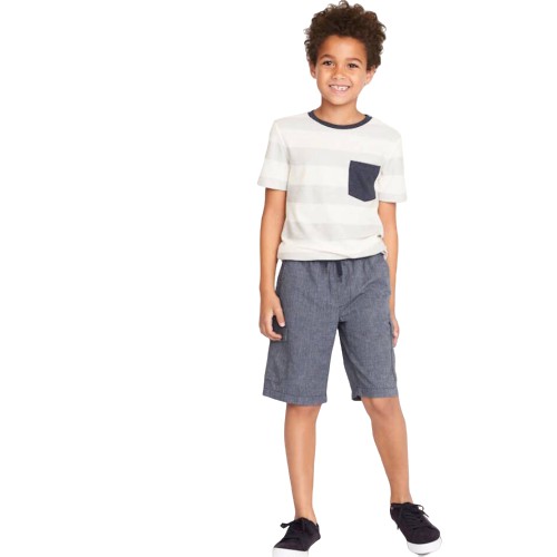 ภาพหน้าปกสินค้าOld Navy กางเกงขาสั้นเด็กชาย เอวยางยืดใส่สบาย มี 4 สี เทา กรมท่า ครีม และลายพราง