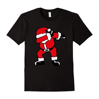 เสื้อยืดผ้าฝ้ายพิมพ์ลายคลาสสิก ใหม่ เสื้อยืดลําลอง ผ้าฝ้าย แขนสั้น พิมพ์ลายคริสต์มาส Dabbing Santa แฟชั่นสําหรับผู้ชาย