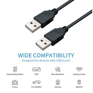 ⚡️ส่งไวจากไทย ⚡️สาย USB 2.0 ผู้-ผู้ ความยาว 1.5m 3m 5m สายเคเบิ้ล USB type a รุ่น usba25/ usb 3.0 ผู้-ผู้ รุ่นusb3601