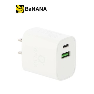 QPLUS Wall USB Charger 1 USB-A (QC3.0A) / 1 USB-C (PD18W) TG06 White By Banana IT