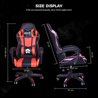 G008 OKER เก้าอี้ เกมมิ่ง GAMING CHAIR ปรับเอนได้130องศา