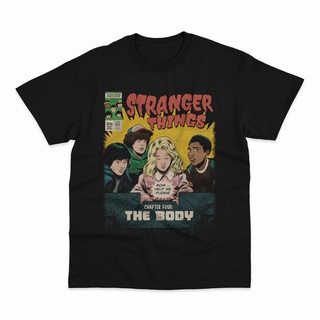 เสื้อยืดผู้ เสื้อยืด พิมพ์ลายภาพยนตร์ The Body Stranger Things สไตล์วินเทจ S-5XL