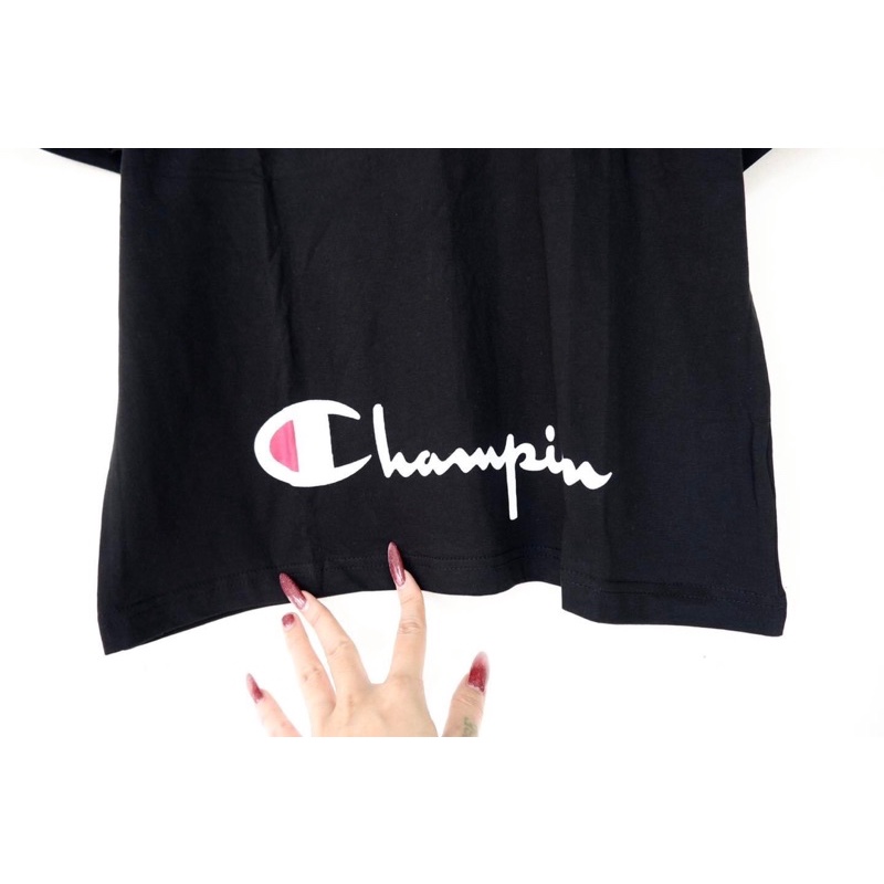 cp-champion-เสื้อยืดคอกลมแขนสั้นครอปแบรนด์