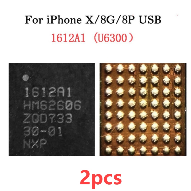 ภาพหน้าปกสินค้า2pcs U2 Usb Ic 1612A1 สําหรับ Iphone 8 Plus 8G 8+ 8Plus อะไหล่ชาร์จแบต 1612 U6300 56Pin ชิปควบคุม Ic จากร้าน cosmicbeing.th บน Shopee