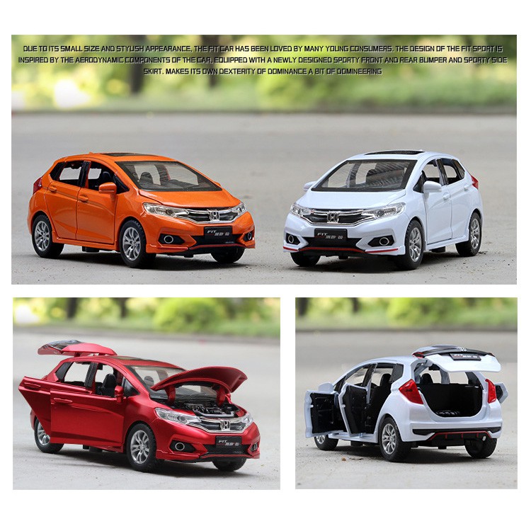 โมเดลรถยนต์-honda-fit-diecast-สเกล-1-32-ของเล่นสําหรับเด็ก